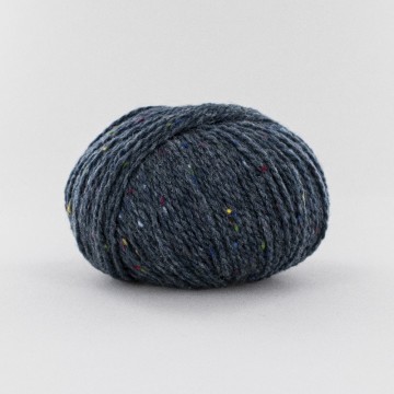 Grijsblauw tweedgaren merino mohair