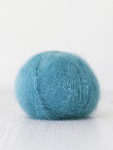 75% super kid mohair teal blauwgroen