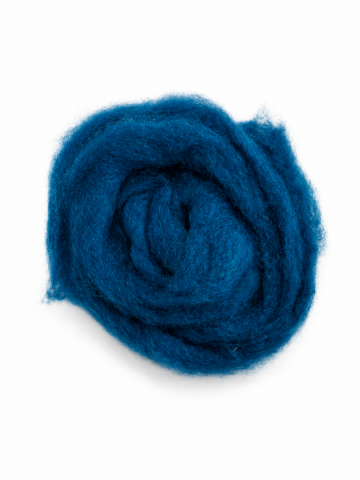 Corriedale kaardvlies in lont turquoise – 25 gram