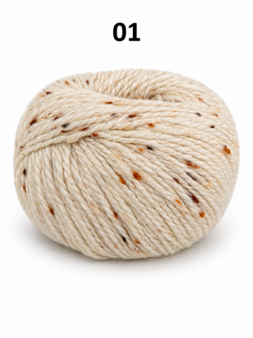 Ecru tweedgaren merino mohair