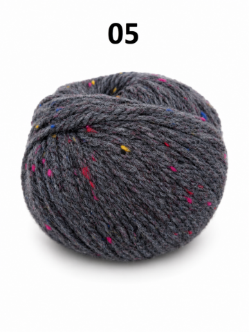 Antraciet tweedgaren merino mohair