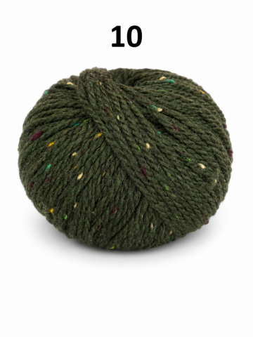 Donkergroen tweedgaren merino mohair