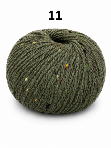 Merino en kid mohair mosgroen gemêleerd