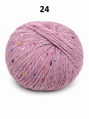 Roze gemêleerd merino mohair garen
