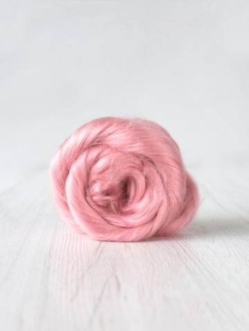 Viscose lont licht rose (kunstzijde)