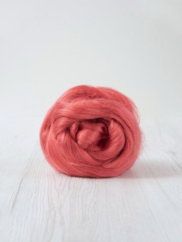 Viscose lont framboos (kunstzijde)