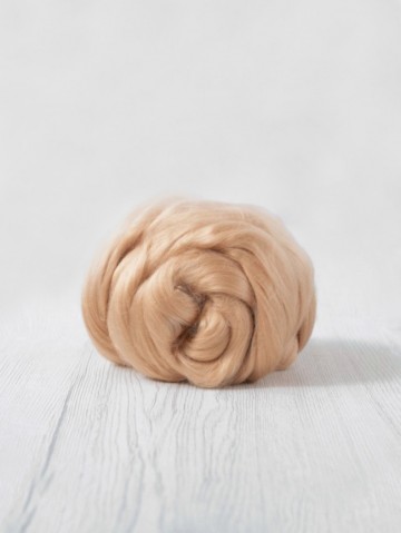Viscose lont donker beige (kunstzijde)