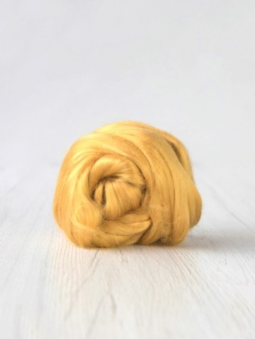 Viscose lont oker geel (kunstzijde)