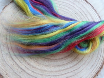 Mooie viscose mix in regenboog kleuren
