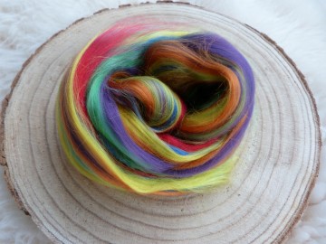 Mooie viscose mix in regenboog kleuren