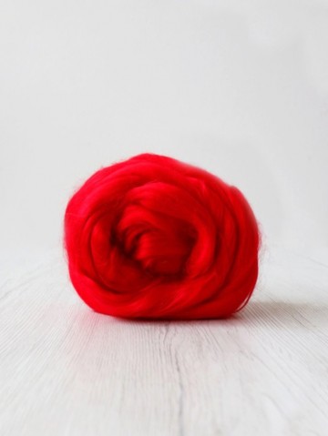 Viscose lont rood (kunstzijde)