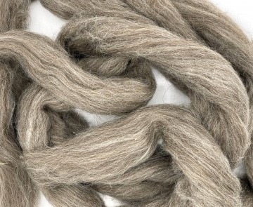 Natuurlijke bruine Blue Faced Leicester lontwol