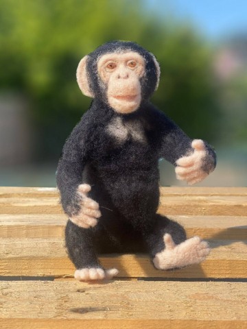 Wowkit felting kits chico the chimp needle felting kit 14108199845931