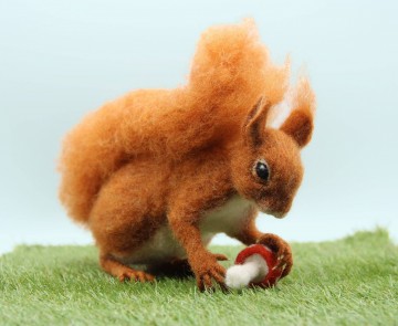 Wowkit felting kits solly the squirrel needle felting kit 14188800442411